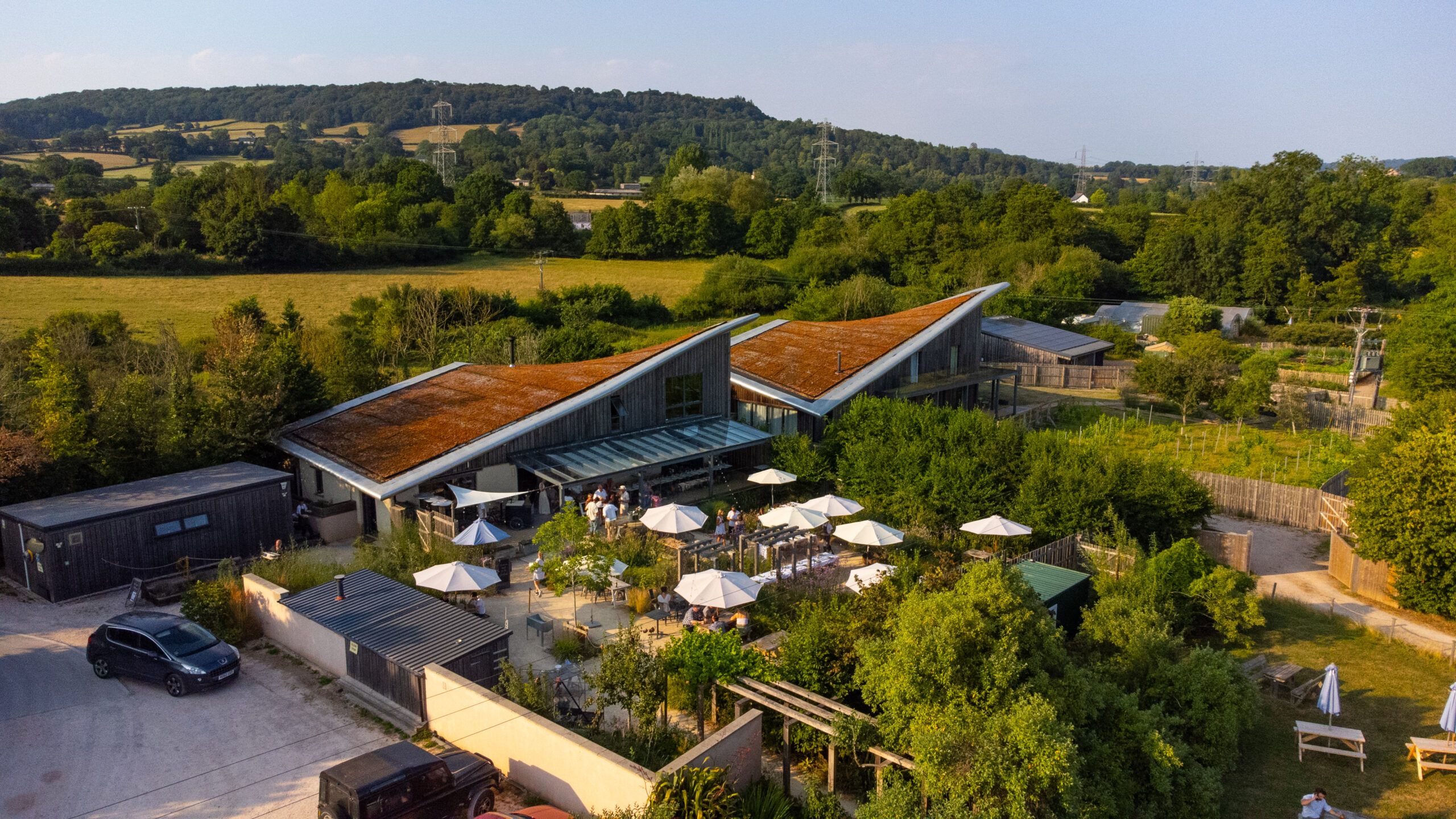 Heron Farm Restaurant from above