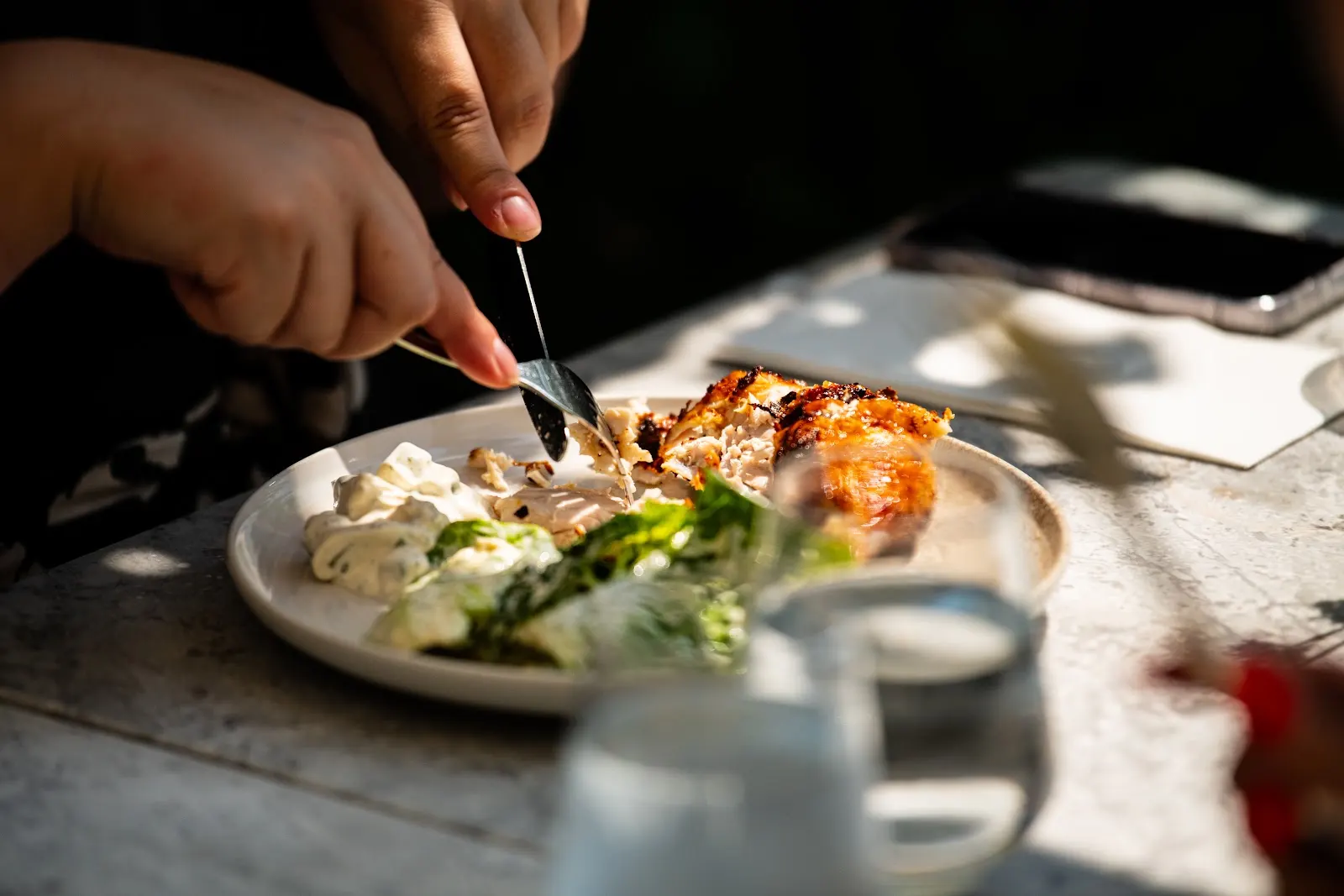 Heron farm restaurant meal