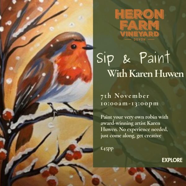 Saturday 7th November Sip 'n' Paint with Karen Huwen