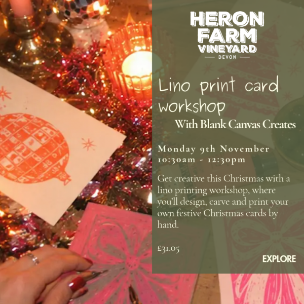 Monday 9th November - Lino Print Christmas Card Workshop